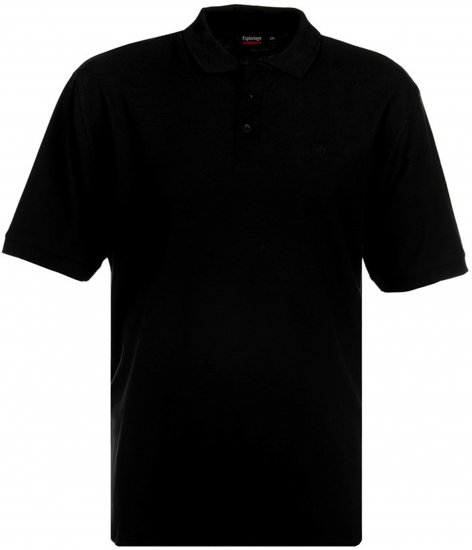 Espionage P074 Short Sleeve Polo Black - Polo - Polo Uomo Taglie Forti