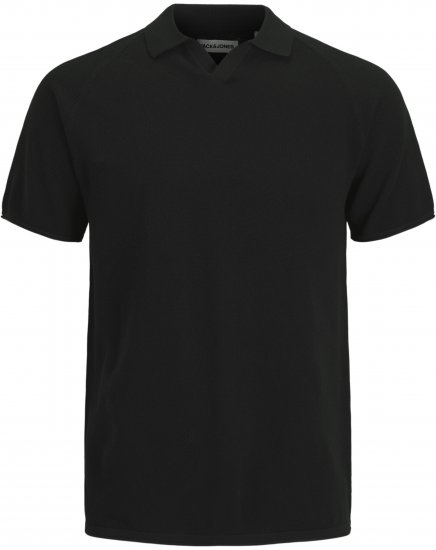 Jack & Jones Hill Polo A Maniche Corte Nera - Polo - Polo Uomo Taglie Forti