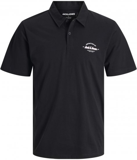 Jack & Jones Brandon Short Sleeve Polo Black - Polo - Polo Uomo Taglie Forti