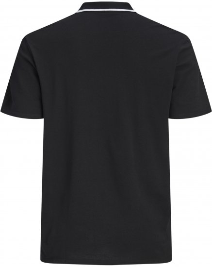 Jack & Jones Blaze Short Sleeve Polo Black - Polo - Polo Uomo Taglie Forti