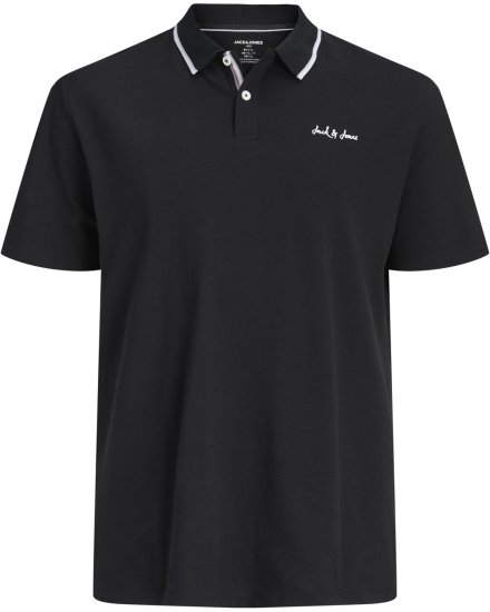 Jack & Jones Blaze Short Sleeve Polo Black - Polo - Polo Uomo Taglie Forti