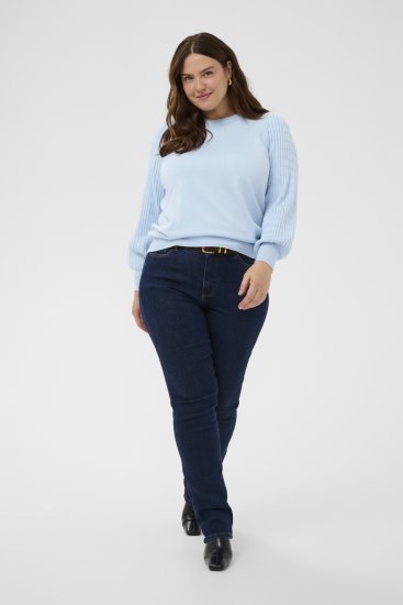 Kaffe Curve Lini Knit Maglione Celestial Blue - Felpe & felpe con cappuccio - 