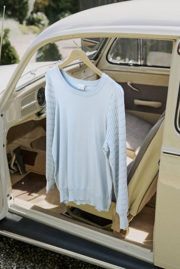 Kaffe Curve Lini Knit Maglione Celestial Blue - Felpe & felpe con cappuccio - 