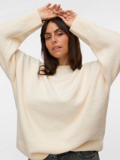 Vero Moda Boom Long Sleeve Pullover Birch - Maglioni lavorati a maglia - 