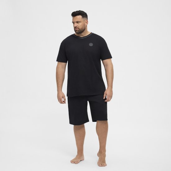 North Latitude Pyjama Shorts Black - Pigiami/Loungewear - Pigiama Uomo Taglie Forti