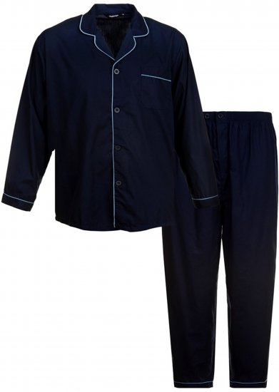 Espionage PJ057A Traditional Pyjama Navy - Intimo & costumi da bagno - Intimo Taglie Forti Uomo