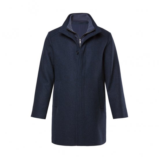 Boston Park Coat Two-Tone Wool Mix Navy - Giubbotti - Giubbotti Uomo Taglie Forti