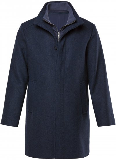 Boston Park Coat Two-Tone Wool Mix Navy - Giubbotti - Giubbotti Uomo Taglie Forti