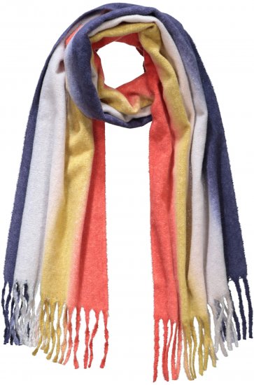 Ulla Popken Ombre Rainbow Stripe Scarf Night Blue - Accessori - 