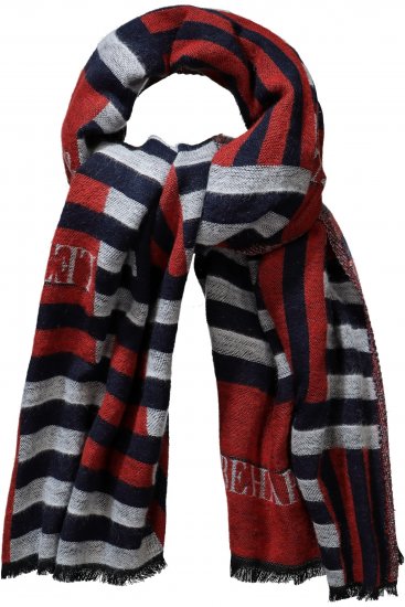 Ulla Popken Be Happy Statement Print Scarf Navy - Accessori - 