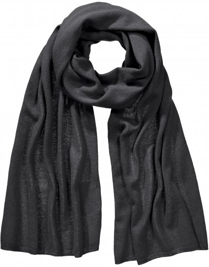 Ulla Popken Virgin Wool Cashmere Mix Scarf Black - Accessori - 