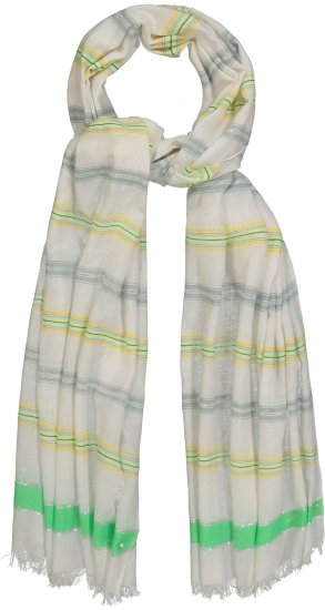 Ulla Popken Glitter Effect Scarf Lime - Accessori - 
