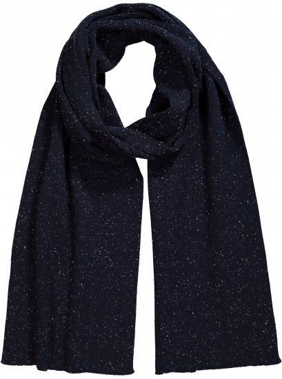 Ulla Popken Textured Speckled Scarf Navy - Accessori - 