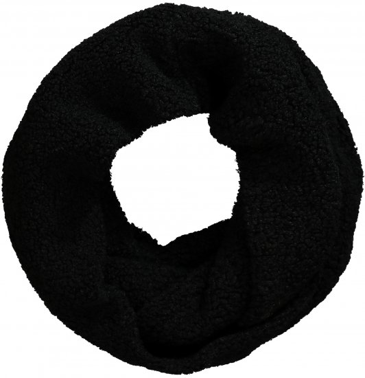 Ulla Popken Teddy Fleece Infinity Scarf Black - Accessori - 