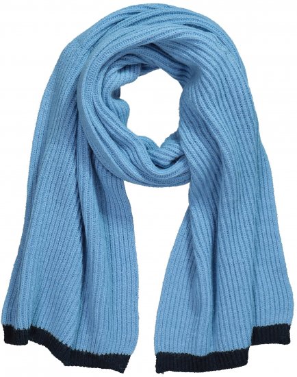 Ulla Popken Two Tone Knit Scarf Light Cornflower - Accessori - 