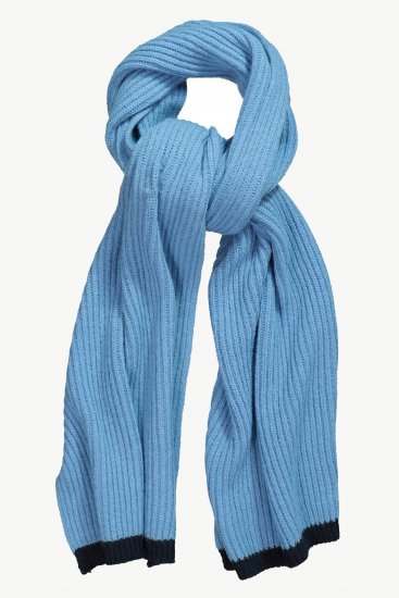 Ulla Popken Two Tone Knit Scarf Light Cornflower - Accessori - 