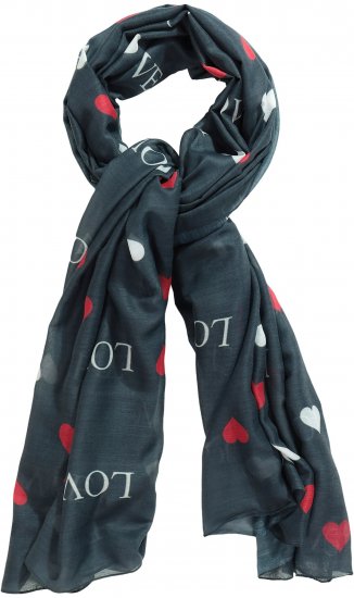 Ulla Popken Love Lightweight Scarf Navy - Accessori - 