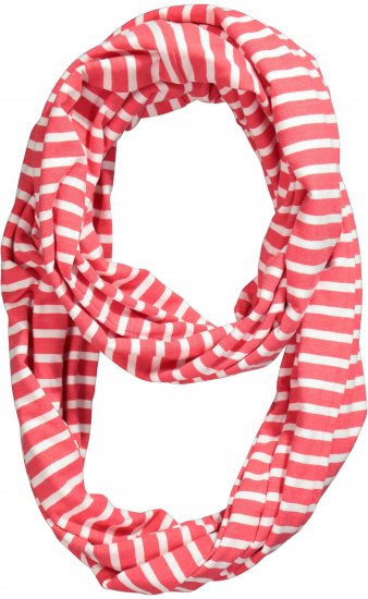 Ulla Popken Striped Infinity Scarf Light Pink - Accessori - 