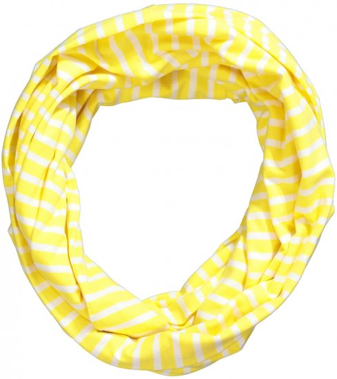 Ulla Popken Striped Infinity Scarf Lemon Yellow - Accessori - 