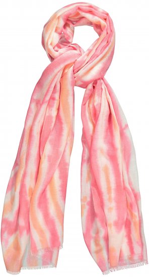 Ulla Popken Tie Dye Striped Scarf Magenta Pink - Accessori - 