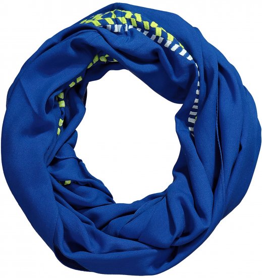 Ulla Popken Embroidered Infinity Scarf Opal Green - Accessori - 