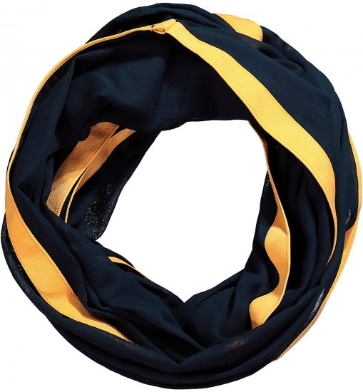 Ulla Popken Neon Stripe Infinity Scarf Navy - Accessori - 