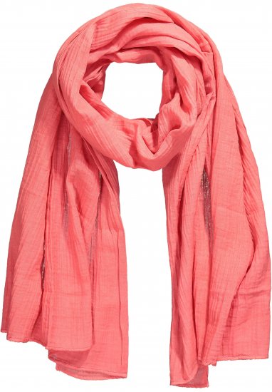 Ulla Popken Muslin Scarf Dark Coral - Accessori - 