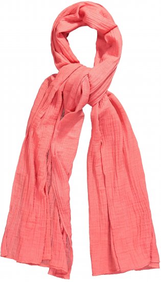 Ulla Popken Muslin Scarf Dark Coral - Accessori - 