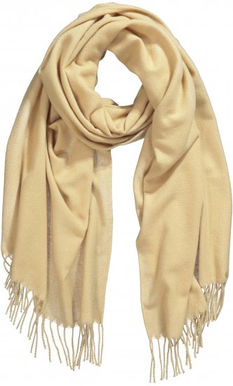 Ulla Popken Fringed Scarf Dark Putty - Accessori - 