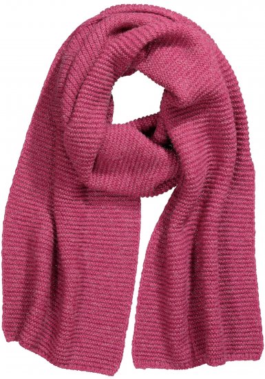 Ulla Popken Garter Stitch Knit Scarf Pink - Accessori - 