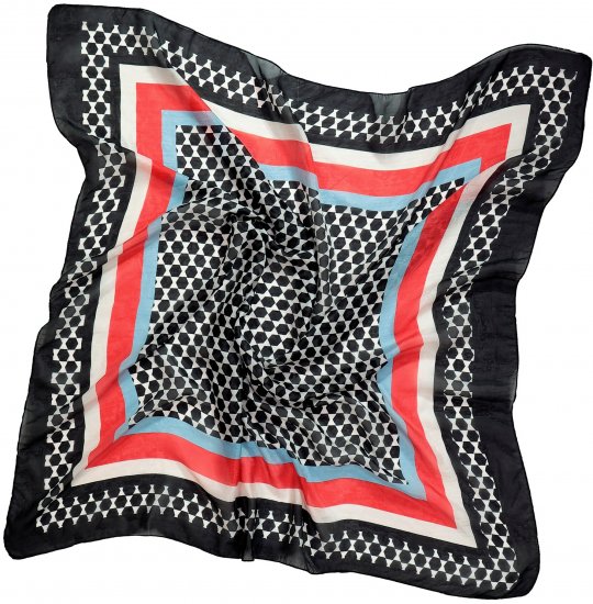 Ulla Popken Silk Scarf Black - Accessori - 