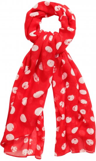 Ulla Popken Polka Dot Scarf Neon Red - Accessori - 