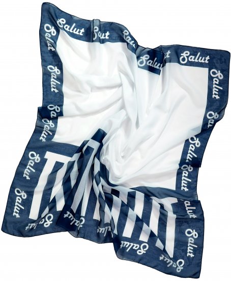 Ulla Popken Maritime Inspired Scarf Deep Aqua - Accessori - 