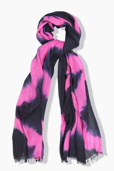 Ulla Popken Two Tone Fringed Hem Scarf Bold Pink - Accessori - 