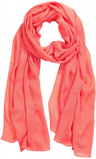 Ulla Popken Lightweight Scarf Coral Pink - Accessori - 