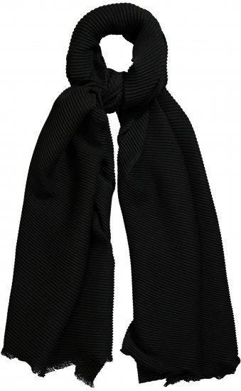 Ulla Popken Pleated Lightweight Scarf Navy - Accessori - 