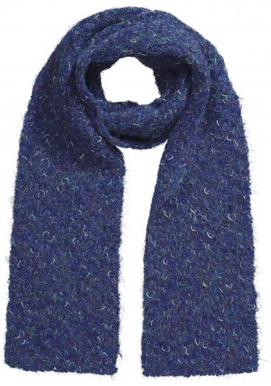 Ulla Popken Marled Mix Yarn Wool Blend Scarf Deep Aqua - Accessori - 