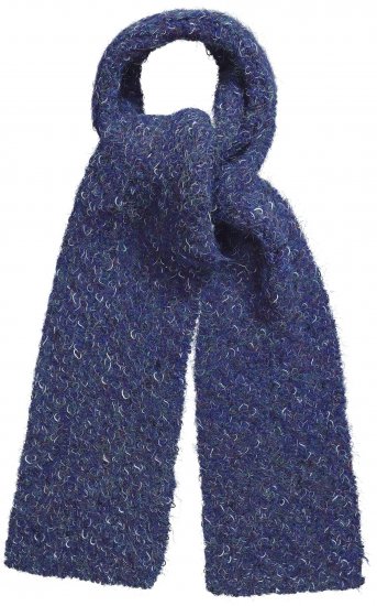 Ulla Popken Marled Mix Yarn Wool Blend Scarf Deep Aqua - Accessori - 
