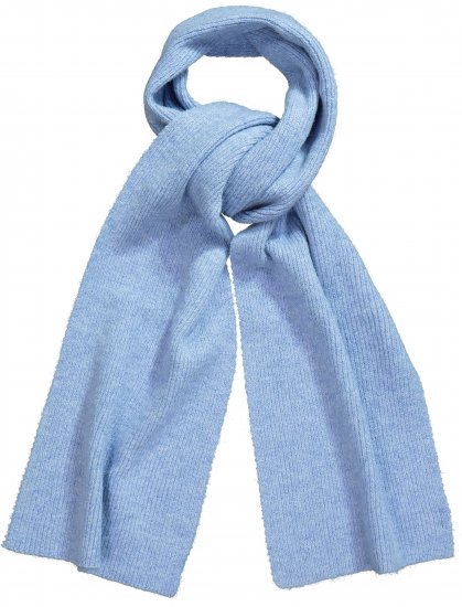 Ulla Popken Ribbed Knit Scarf Blue - Accessori - 