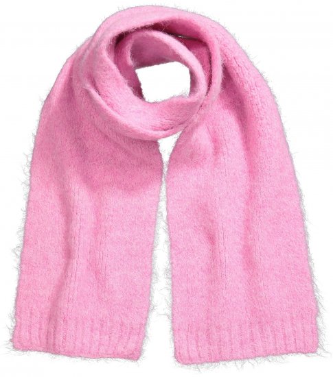 Ulla Popken Ribbed Knit Scarf Dark Pink - Accessori - 