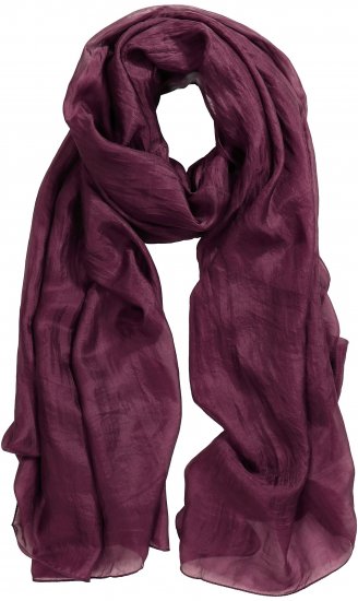 Ulla Popken Silk Scarf Aubergine - Accessori - 