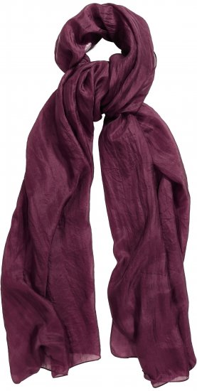 Ulla Popken Silk Scarf Aubergine - Accessori - 