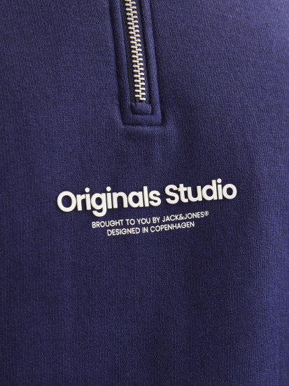 Jack & Jones Esterbro High Neck Quarter Zip Sweatshirt Ocean Cavern - Felpe & felpe con cappuccio - Felpe & Felpe con Cappuccio Uomo Taglie Forti