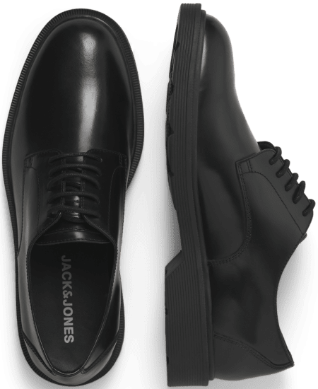 Jack & Jones Dax Leather Lace Shoes Anthracite - Scarpe da uomo 40-52 - 