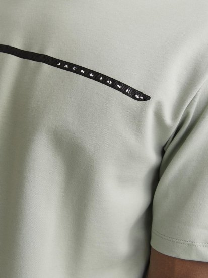 Jack & Jones FUSION Full Branding T-Shirt Aqua Grey - Magliette - Magliette Uomo Taglie Forti