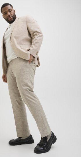 Jack & Jones Riviera Dress pants Beige - Jeans & pantaloni - Jeans & Pantaloni Uomo Taglie Forti