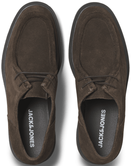Jack & Jones Austin Suede Moc Brown Stone - Scarpe da uomo 40-52 - 