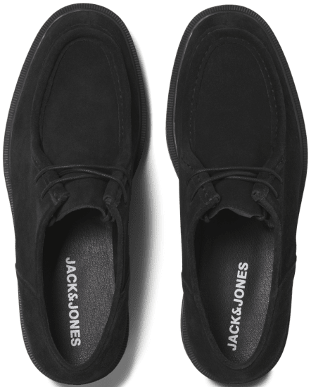 Jack & Jones Austin Suede Moc Black - Scarpe da uomo 40-52 - 