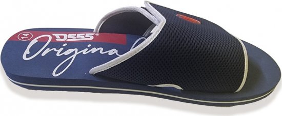 D555 DRAKE Slippers With Velcro Fastening Navy - Scarpe da uomo 40-52 - 