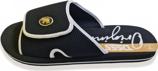 D555 DRAKE Slippers With Velcro Fastening Black - Scarpe da uomo 40-52 - 